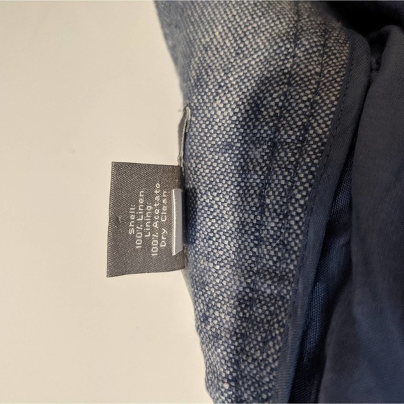 Ann Taylor Blue Linen Fit n Flare Skirt with Pocke - Picture 11 of 12